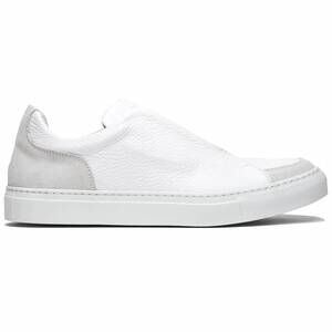 NEW ZELLI ITALIA men's spettacolare italian pebble grain calfskin slip on sneake